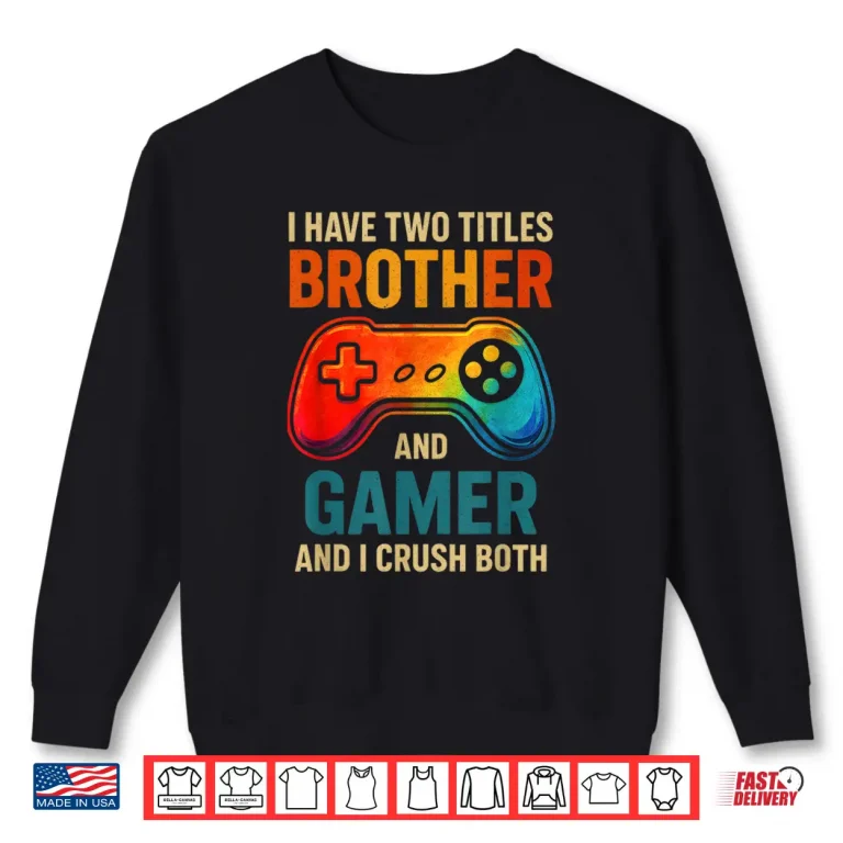 Sweatshirt Funny Gamer Graphic Tee for Boys Teens Kids Video Gaming Shirt