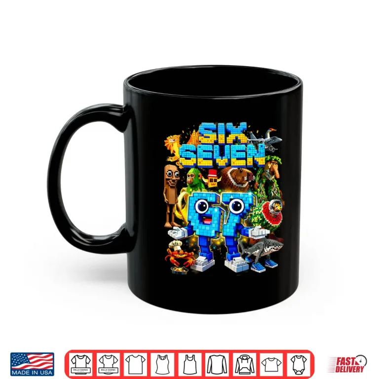 Mug Six Seven 67 Pixel Gamer Meme Funny Gifts for Boys Kids Shirt
