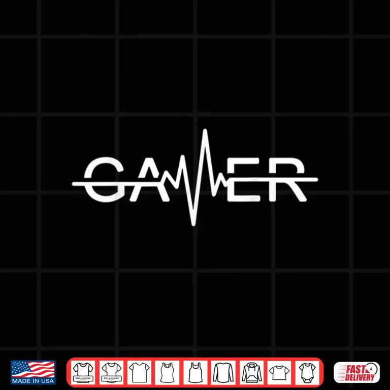 Design Gamer Heartbeat Video Games Graphic Shirt