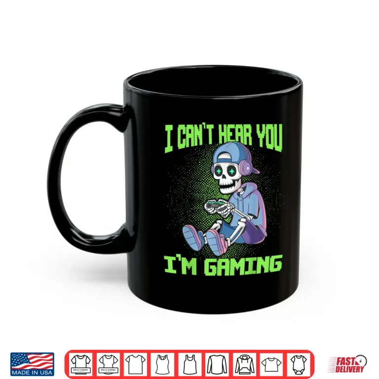 Mug Gamer Skeleton Gaming Video Games Shirt