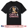 Just A Girl Who Loves Cats And Gaming Cute Gamer Cat Shirt