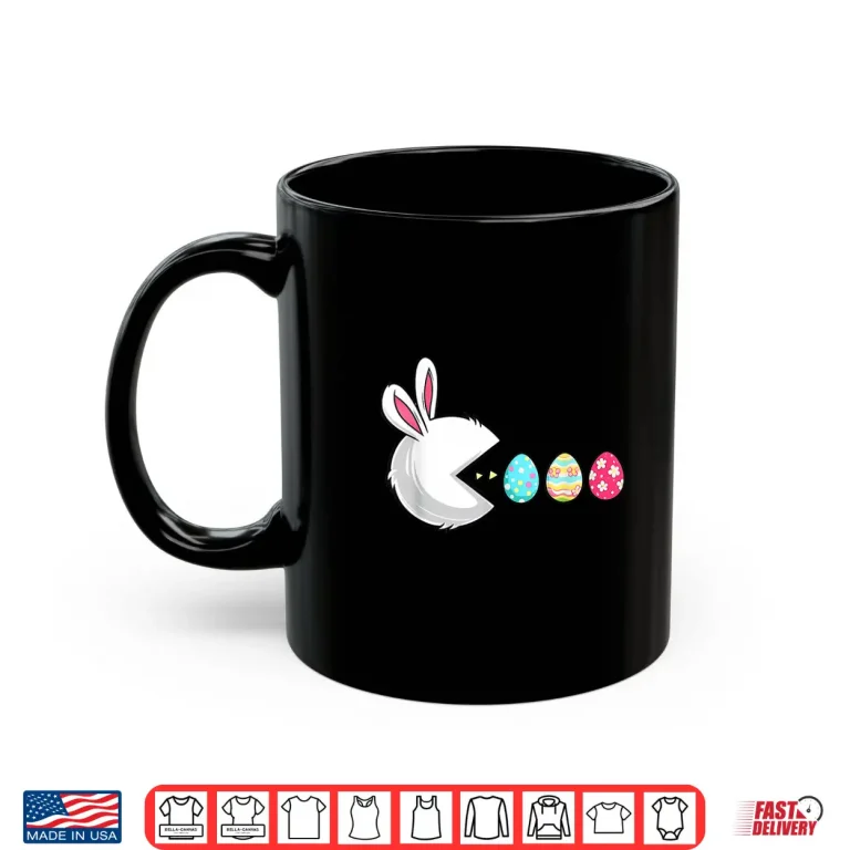Mug Happy Easter Day Bunny Egg Gamer Video Game Kids Men Boys Shirt