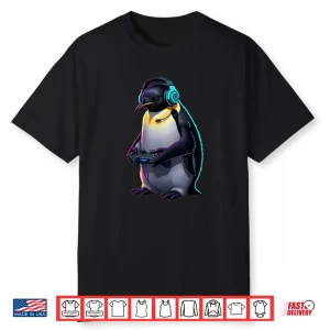 Penguin Gaming Animal Video Games Funny Penguin Shirt