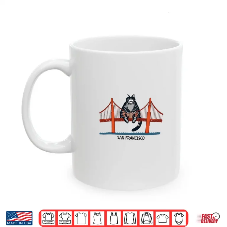 Mug Kliban Cat San Francisco Golden Gate Shirt
