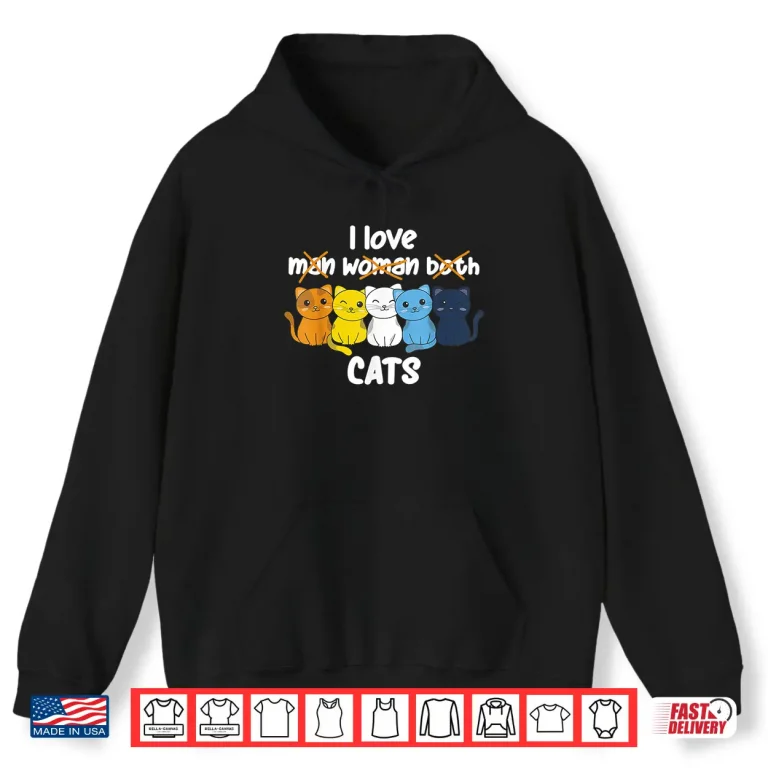 Hoodie Aroace Flag Pride LGBTQ Cats cute Aroace Cat Shirt