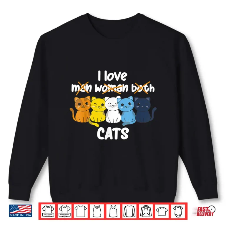 Sweatshirt Aroace Flag Pride LGBTQ Cats cute Aroace Cat Shirt