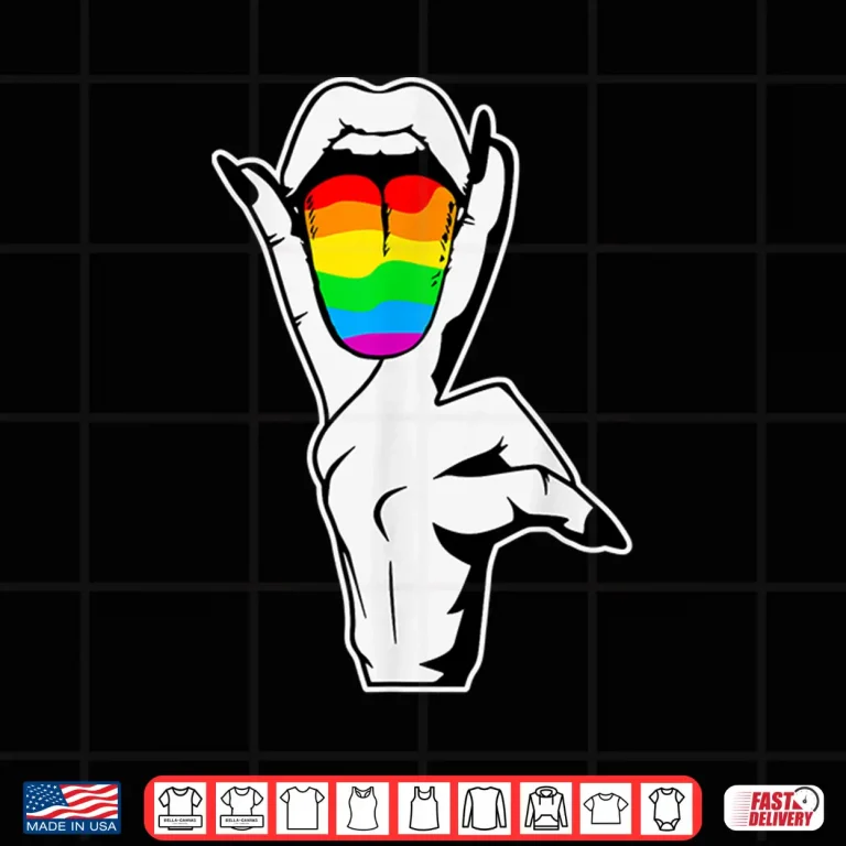 Design Gay Pride LGBT Lesbian Tongue Rainbow Shirt