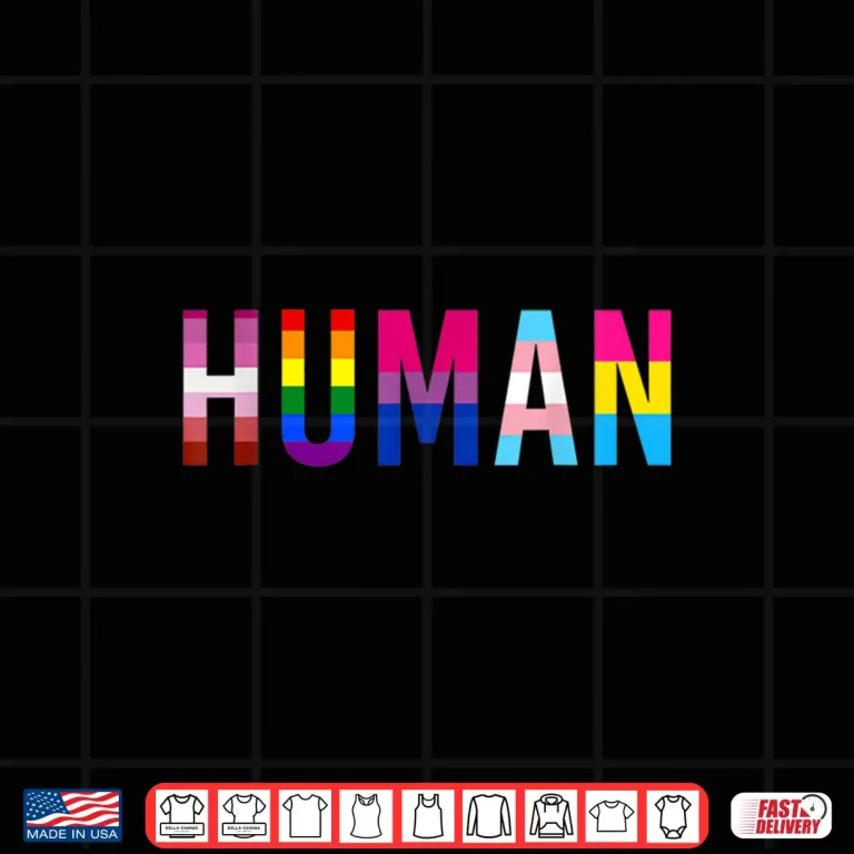 Design HUMAN LGBT Flag Gay Pride Month Transgender T Shirt