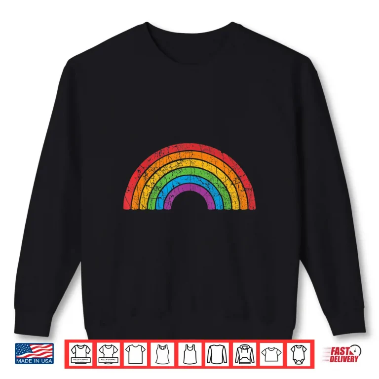 Sweatshirt LGBTQ Rainbow Flag Gay Pride LGBT Awareness Month Vintage Shirt