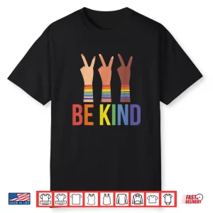 Rainbow Pride Be Kind Toddler Kids Lgbtq+ Inclusivity Shirt