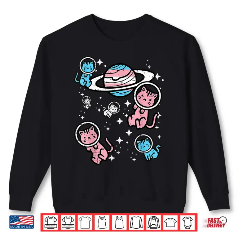 Sweatshirt Trans Cats In Space Transgender Transsexual Pride Month Lgbt Shirt