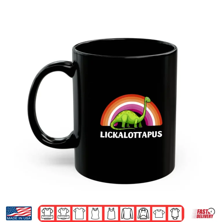 Mug Funny Lesbian Flag Lesbian Pride Dinosaurs LGBTQ Shirt
