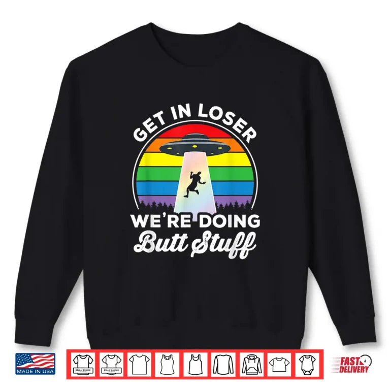 Sweatshirt Gay Pride Funny Gay Alien Abduction UFO Rainbow Shirt