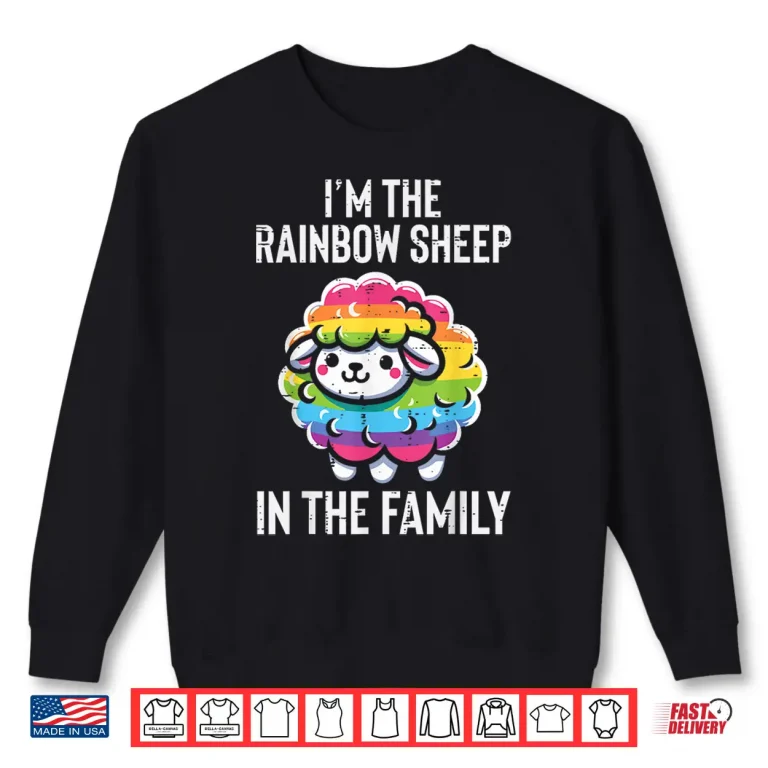 Sweatshirt Gay Pride Month Rainbow Sheep Funny LGBTQ Ally Shirt