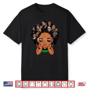 Pride Afro Melanin Girl Kids Black History Month Shirt