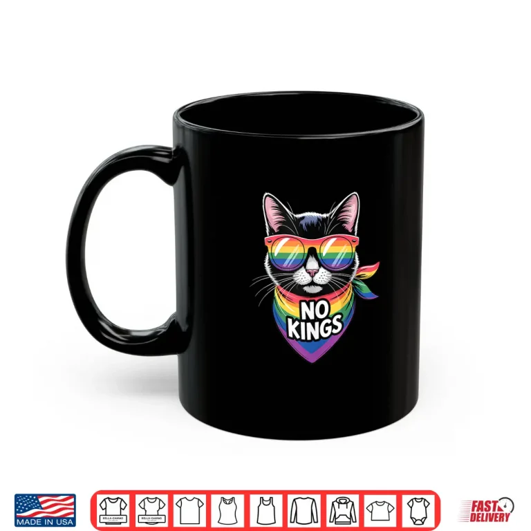 Mug No Kings Pride Cat Professional Minimalist Modern Graphic Shirt