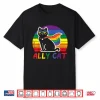Gay Pride Month Ally Cat Funny Lgbtq Rainbow Men Women Kids Shirt