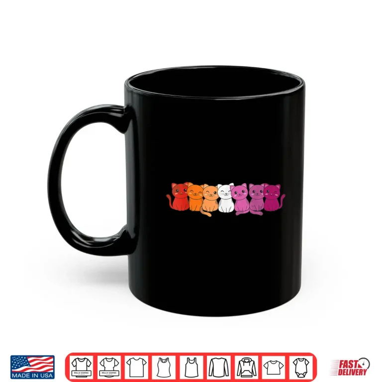 Mug Lesbian Flag Gay Pride LGBTQ Cats cute lesbian cat Shirt