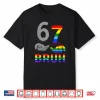 Meme 67 Bruh Lgbt Flag Gay Pride Month Lgbtq Six Seven 6 7 Shirt