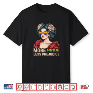 More Pride Less Prejudice Pride Month Lgbtq Vintage Retro Shirt