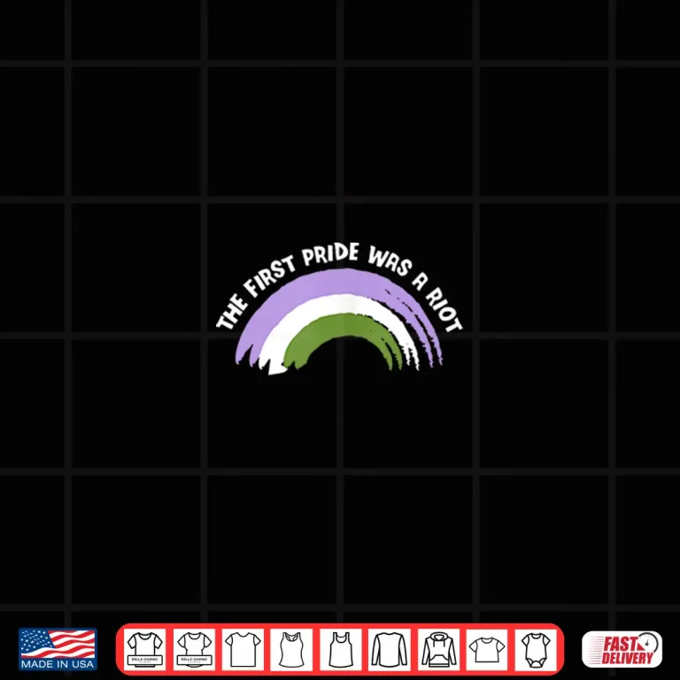Design The First Pride was a Riot Genderqueer Pride Month Shirt