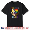 Womens Vintage Retro Free Mom Hugs Supports Lgbtq+ Gay Pride Month Shirt