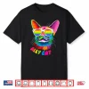 Ally Cat Purride Cat Pride Kitty Mom Gay Daddy Lesbian Lgbtq Shirt