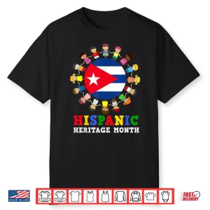 Cuban Flag Hispanic Heritage Cuba Boy Girl Kids Shirt