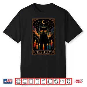 Funny Ally Cat Tarot Card Pride Sunglasses Gay Pride Lgbtq Shirt