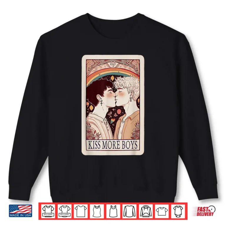Kiss More Boys Gay Kissing For Gay Pride Month Shirt 2 Sweatshirt Kiss More Boys Gay Kissing for Gay Pride Month Shirt