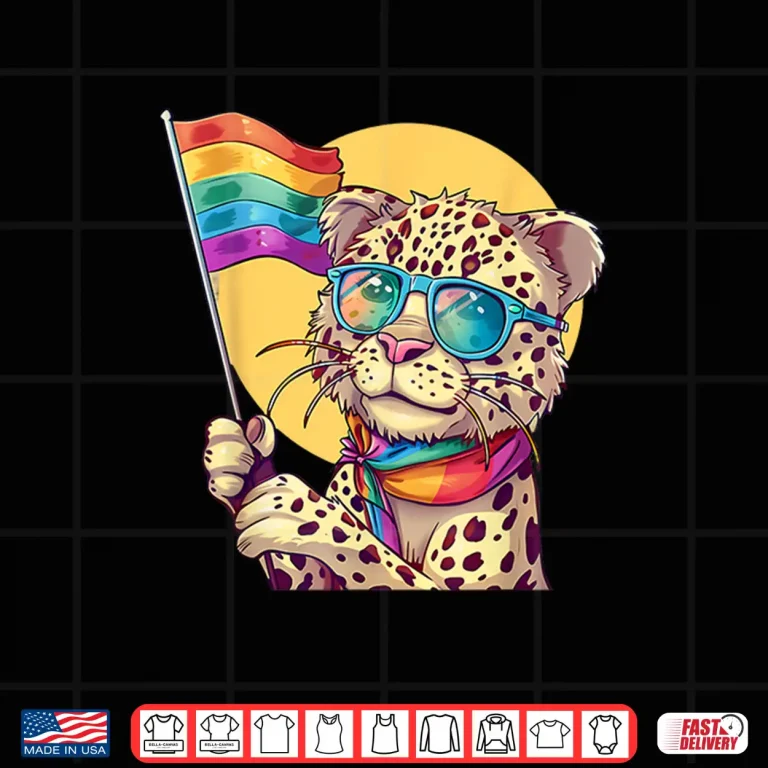 Design LGBT Leopard Gay Pride Month Rainbow LGBT Parade LGBTQ Shirt