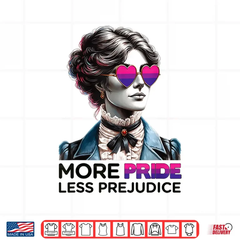 Design LGBT Bisexual Proud Pride Month More Pride Less Prejudice Shirt