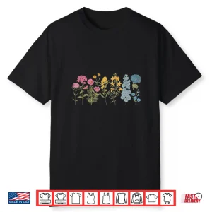Pansexual Subtle Wildflowers Pan Pride Lgbt Month Pan Flower Shirt