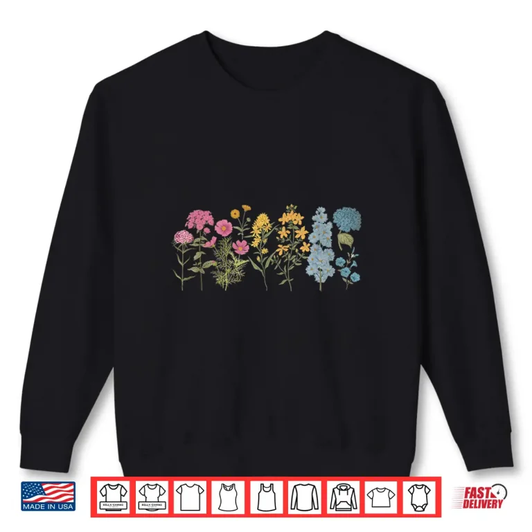 Sweatshirt Pansexual Subtle Wildflowers Pan Pride LGBT Month Pan Flower Shirt