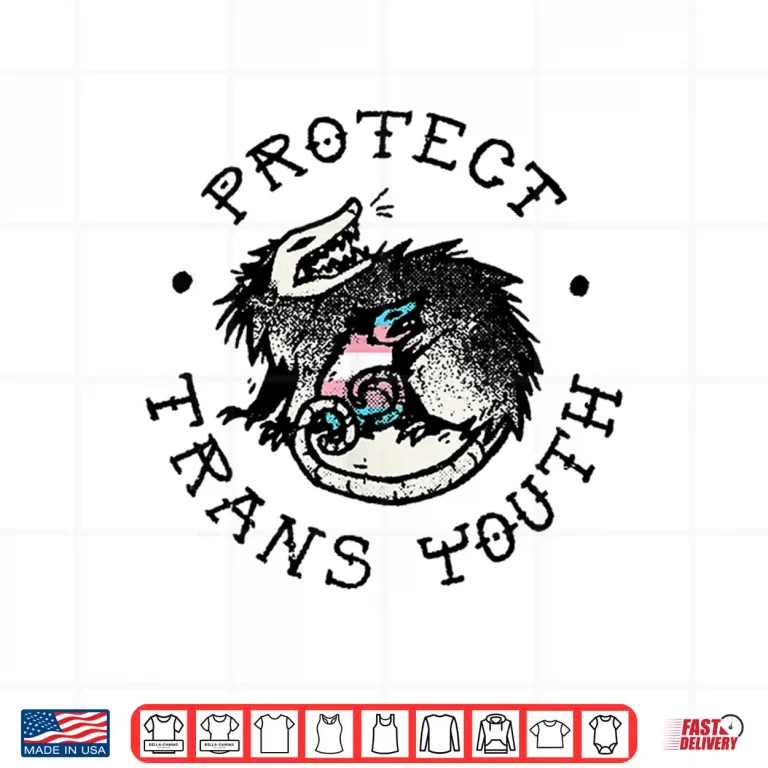 Design Protect Trans Youth Opossum Support Transgender LGBT Pride Shirt