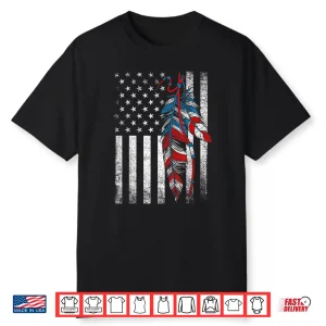 American Flag Native Feather Pride Month Indigenous Shirt