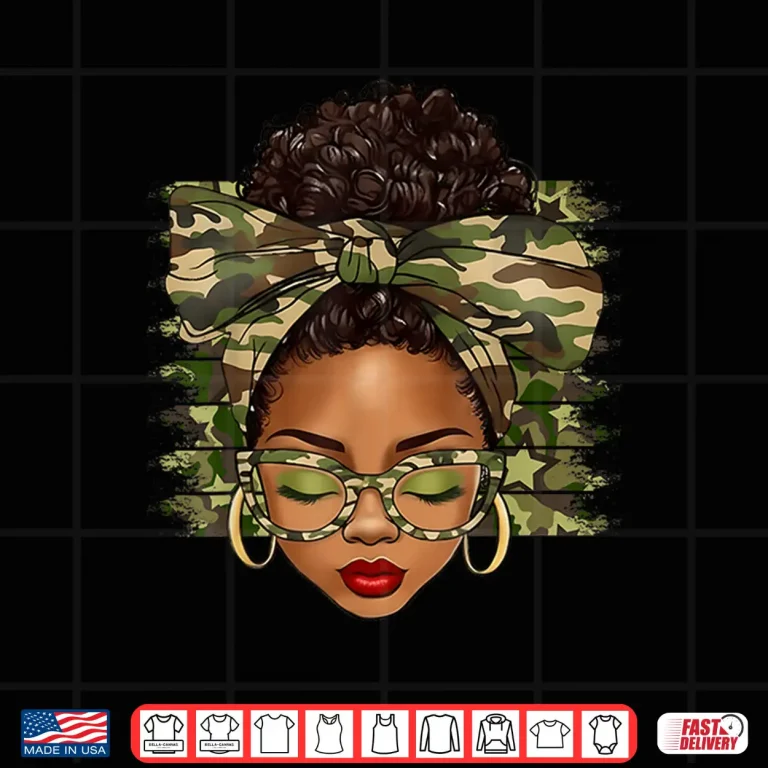 Design Black History Month Afro Black Women Camo African Pride Shirt
