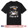 Funny Lgbt Ally Raccoon Holding A Rainbow Flag Lgbt Support Shirt