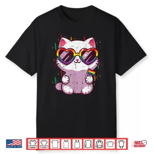 Gay Pride Month Cat Kitten Lgbtq Ally Rainbow Flag Men Women Shirt