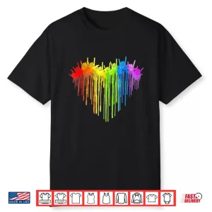I Love You Hand Sign Rainbow Heart Asl Gay Pride Lgbt Shirt