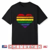 Lgbt Rainbow Heart Love Couple Pride Month Valentine’S Day Shirt