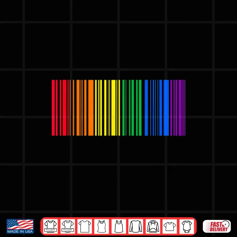 Design LGBTQ Rainbow Flag Gay Pride Month Gift Barcode LGBT Shirt