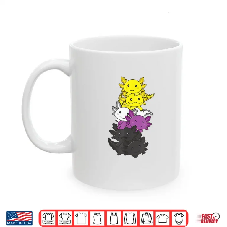 Mug Nonbinary Flag Non Binary Pride LGBTQ Axolotl Shirt