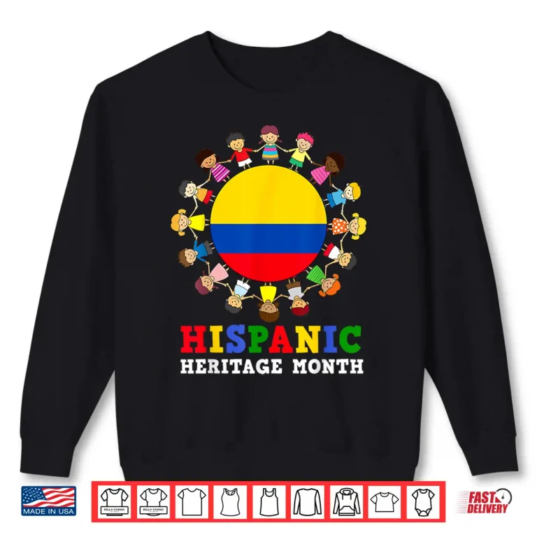 Sweatshirt Colombian Flag Hispanic Heritage Colombia Boy Girl Kids Shirt