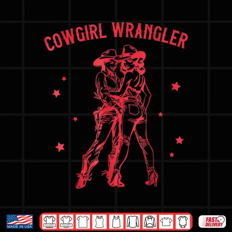 Design Funny Western Cowgirl Wrangler Lesbian Queer Pride Month Shirt