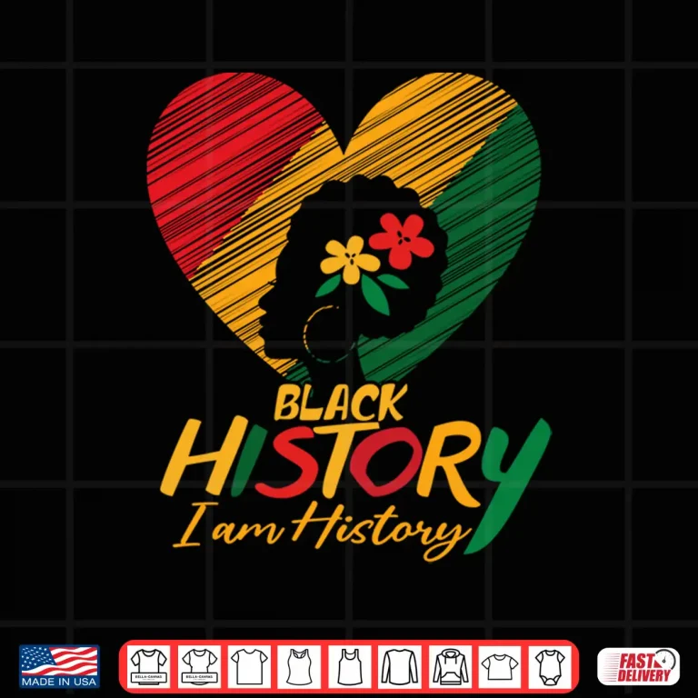 Design I Am Black History Month African Pride American Women Men Shirt