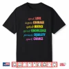 Love Courage Justice Equality Lgbtq Gay Pride Month Rainbow Shirt