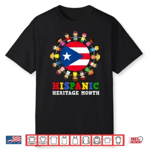 Puerto Rican Flag Hispanic Heritage Puerto Rico Boy Girl Kid Shirt