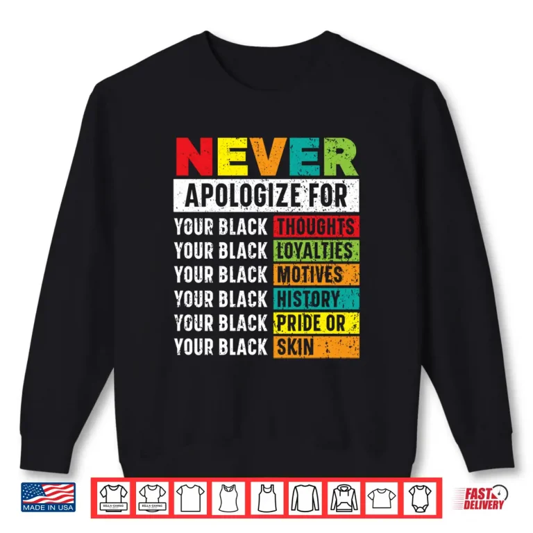 Sweatshirt Black And Proud Black History Month Afrocentric Black Pride Shirt