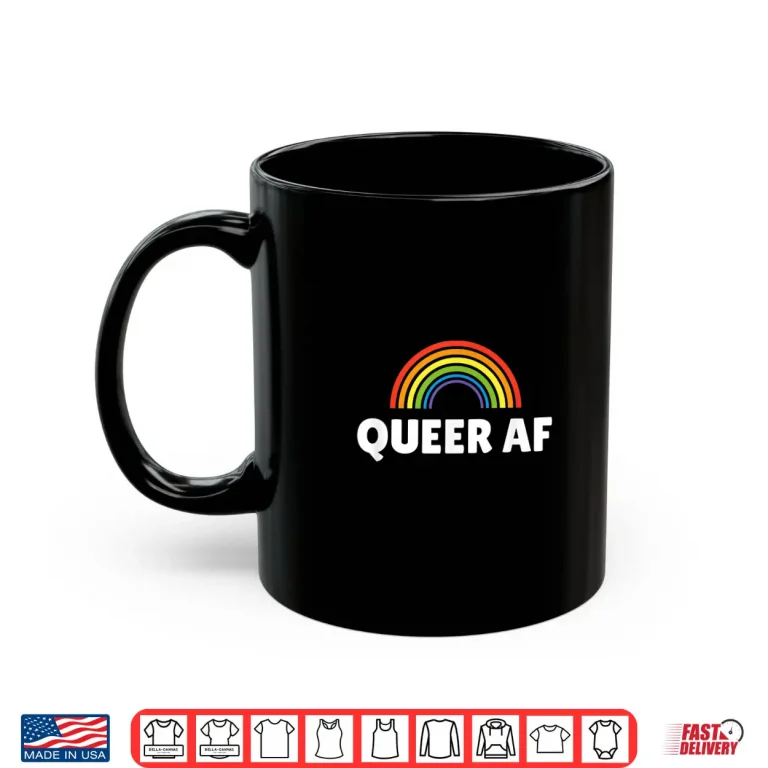 Mug LGBT Pride Queer AF Shirt